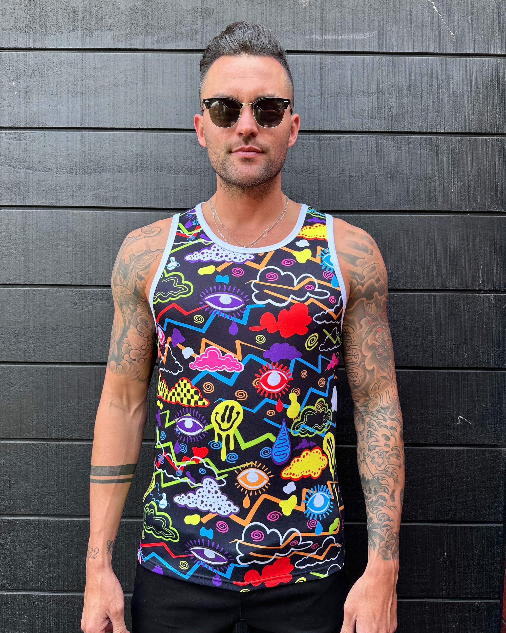 Shpongled Eyes Men's Tank sold by iHeartRaves