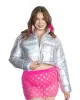 All Night Long Holo Cropped Puffer Jacket sold by iHeartRaves