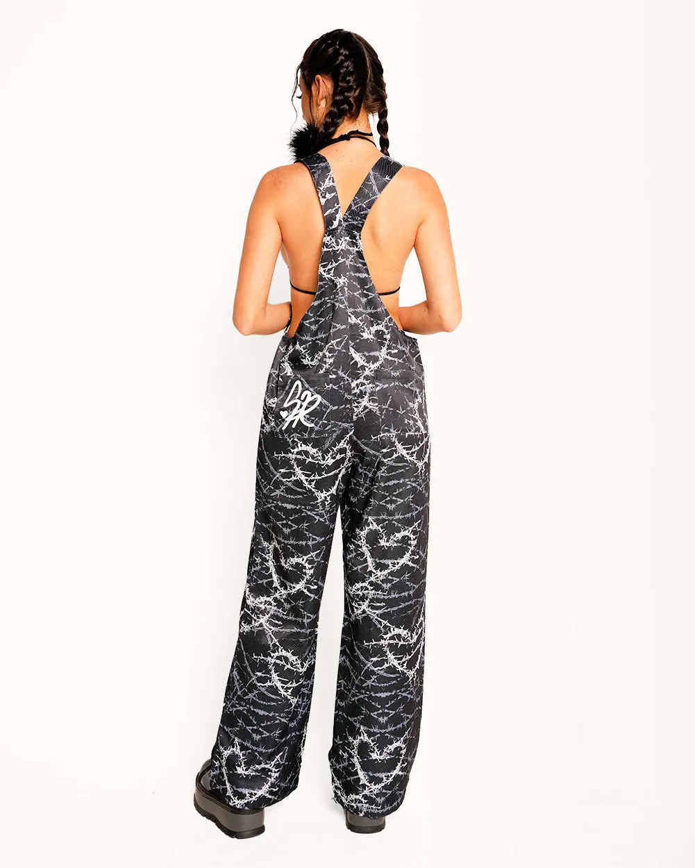Sunflowerraver x iHR I'm Sensitive Unisex Overalls sold by iHeartRaves product image thumbnail 3