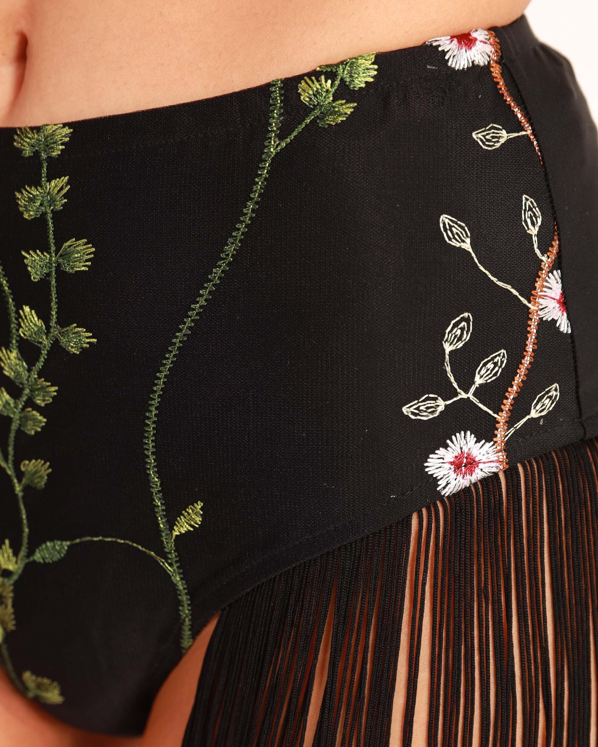 Lace Flower Fields Fringe Bottoms sold by iHeartRaves product image thumbnail 2