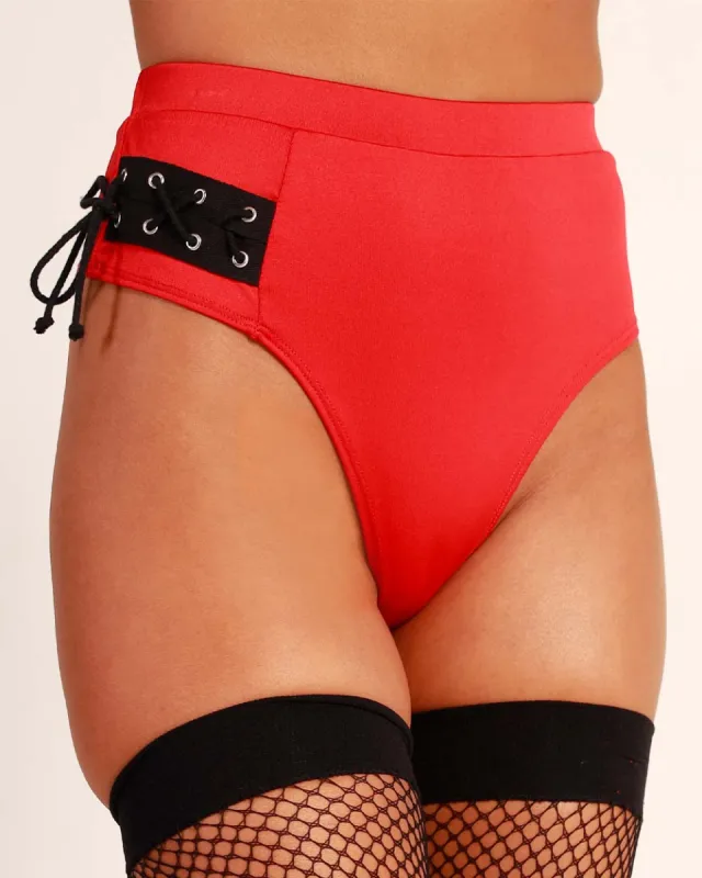 Red Hot Raver High-Waist Bottoms sold by iHeartRaves