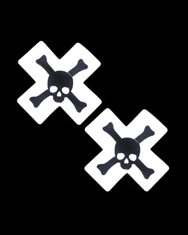 Neva Nude Poison Reflective Glitter Cross Pasties sold by iHeartRaves