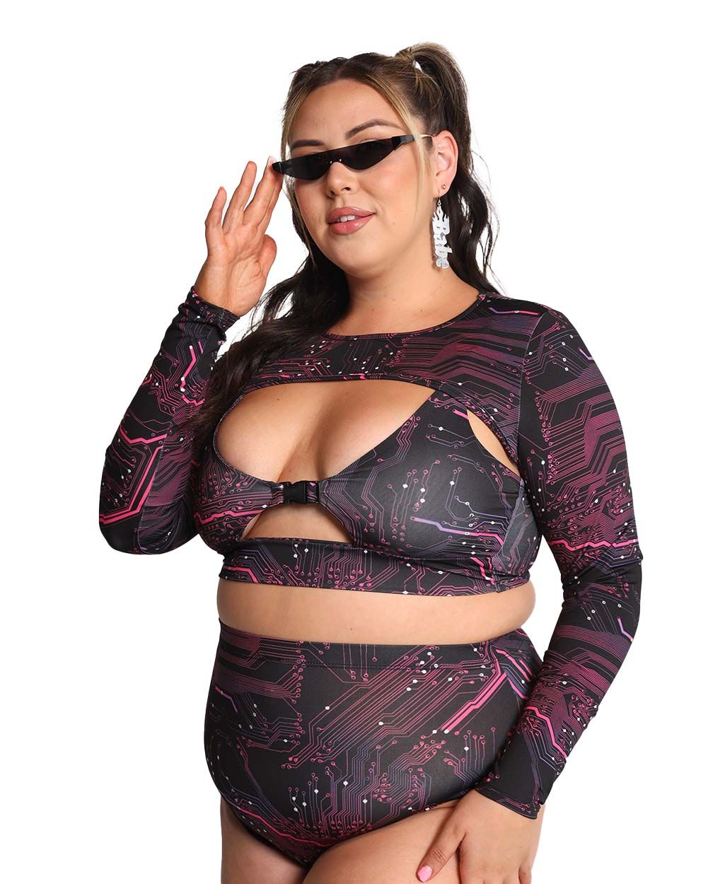 Circuit Board Ultra Crop Top sold by iHeartRaves product image thumbnail 10