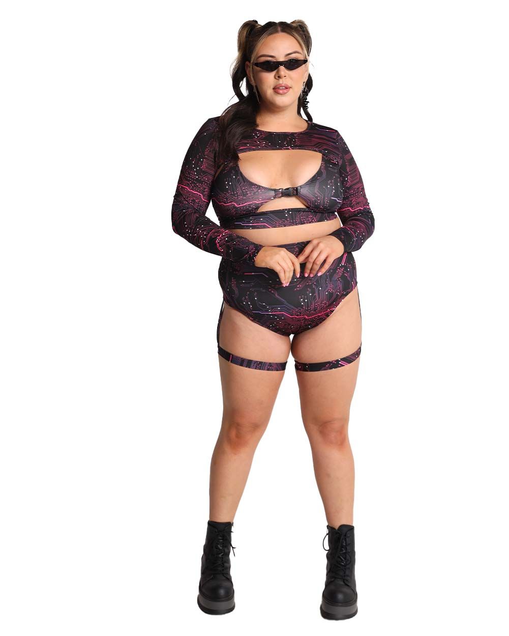 Circuit Board Ultra Crop Top sold by iHeartRaves product image thumbnail 9