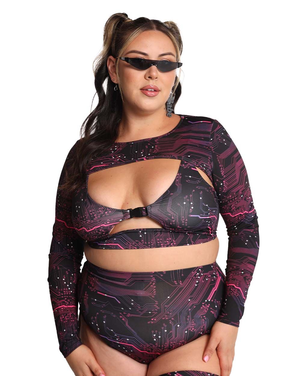 Circuit Board Ultra Crop Top sold by iHeartRaves product image thumbnail 7