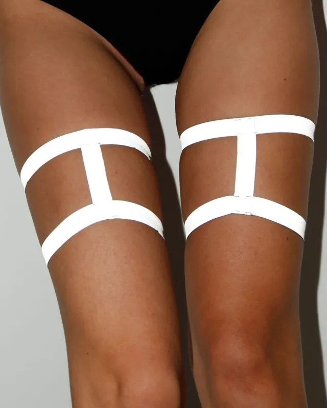 Harness Pair Leg Garters - Reflective sold by iHeartRaves
