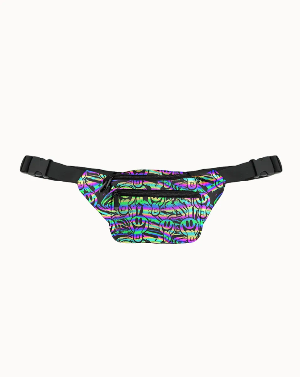 Happy Hour Rainbow Reflective Fanny Pack sold by iHeartRaves