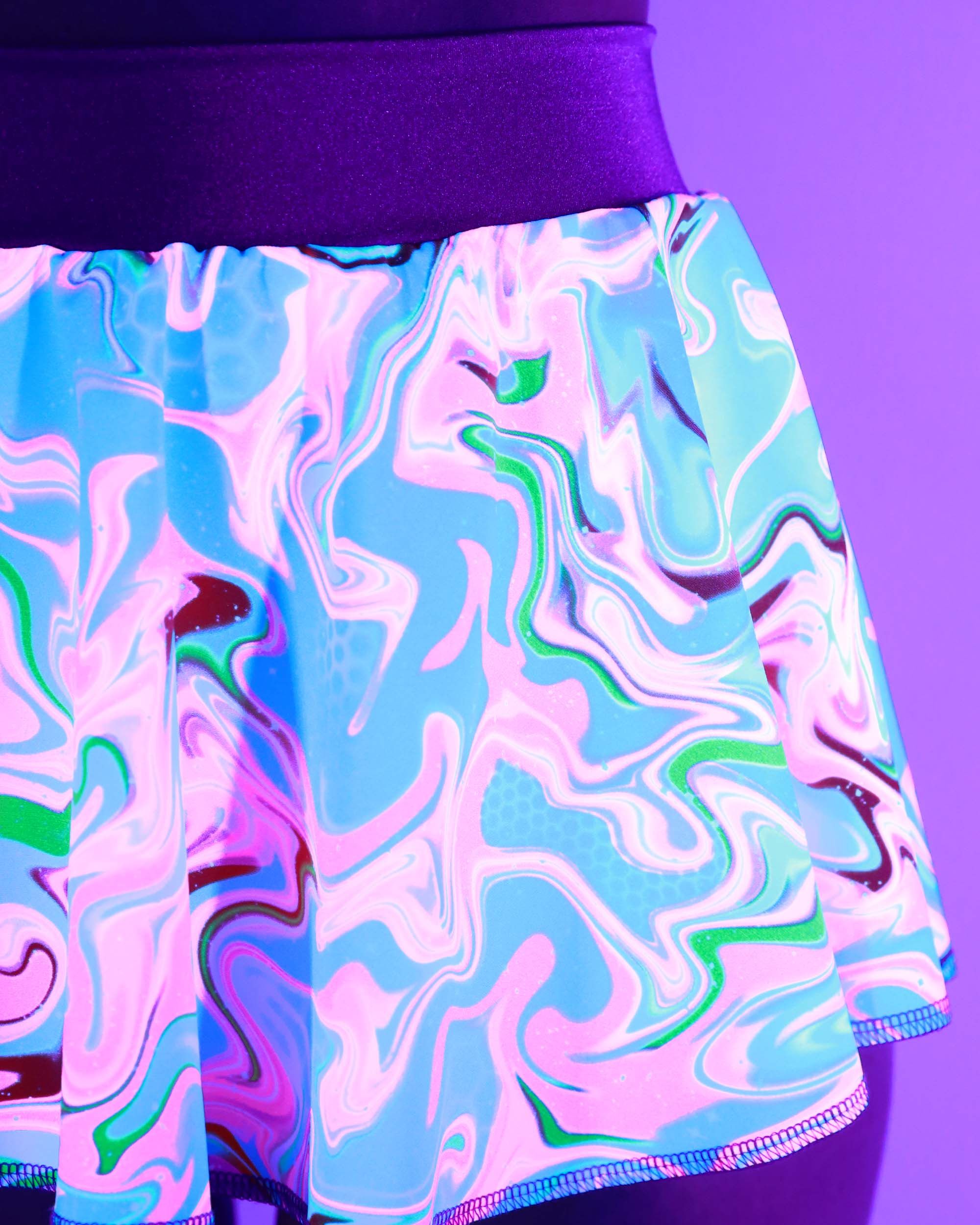 Rolita Couture x iHR Multicolored Mist Bad Girl Mini Skirt sold by iHeartRaves product image thumbnail 3