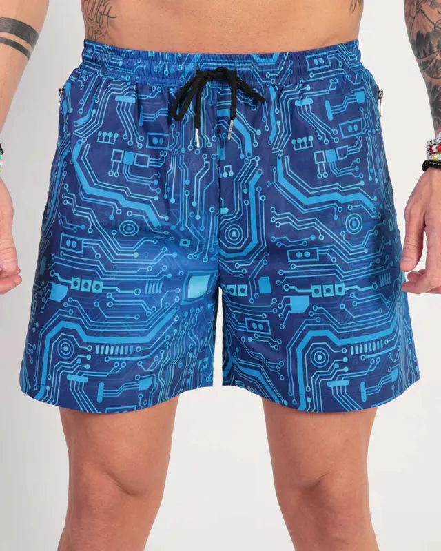 Digital Grid Men's Shorts sold by iHeartRaves