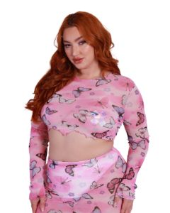 A Beautiful Fleeting Moment Mesh Long Sleeve Top sold by iHeartRaves