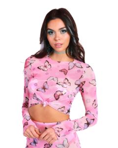 A Beautiful Fleeting Moment Mesh Long Sleeve Top sold by iHeartRaves