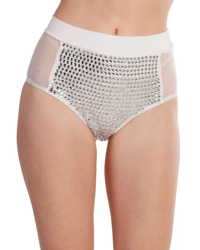 Rhinestoned High Waisted Booty Shorts sold by iHeartRaves