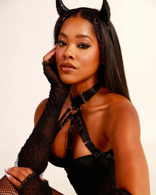 Wicked Widow Spiderweb Mesh Arm Warmers sold by iHeartRaves