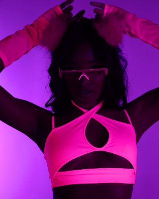 Recycled Fabric Psychedelic Paradise Cut Out Top sold by iHeartRaves