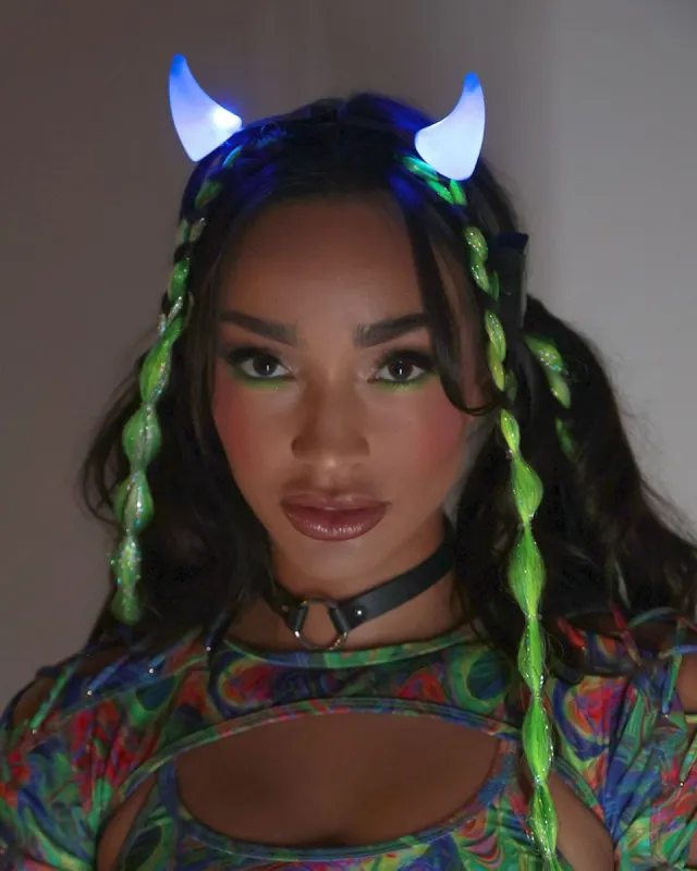 Hellfire LED Devil Horns Headband sold by iHeartRaves