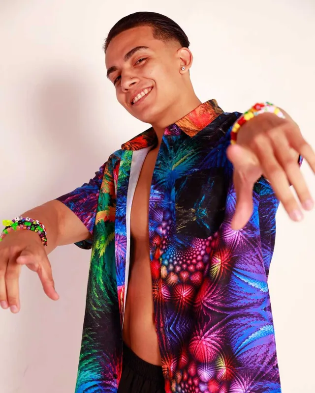 Hella Psyched Trippy Camp Shirt sold by iHeartRaves