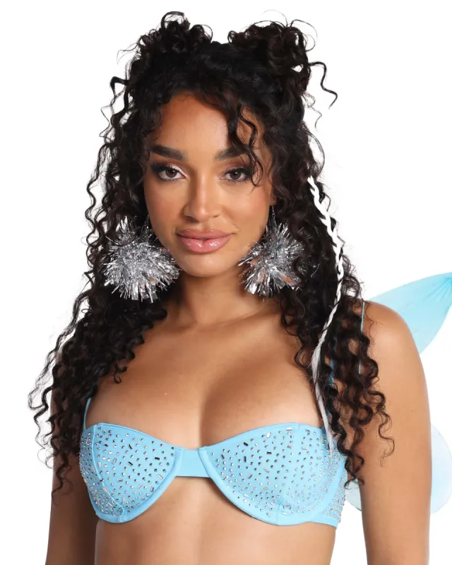 Piece of Heaven Rhinestone Bra Top sold by iHeartRaves