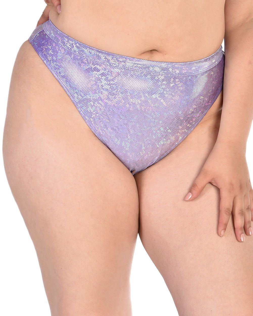 Lavender Dreamz Holo High Cut Booty Shorts sold by iHeartRaves product image thumbnail 8