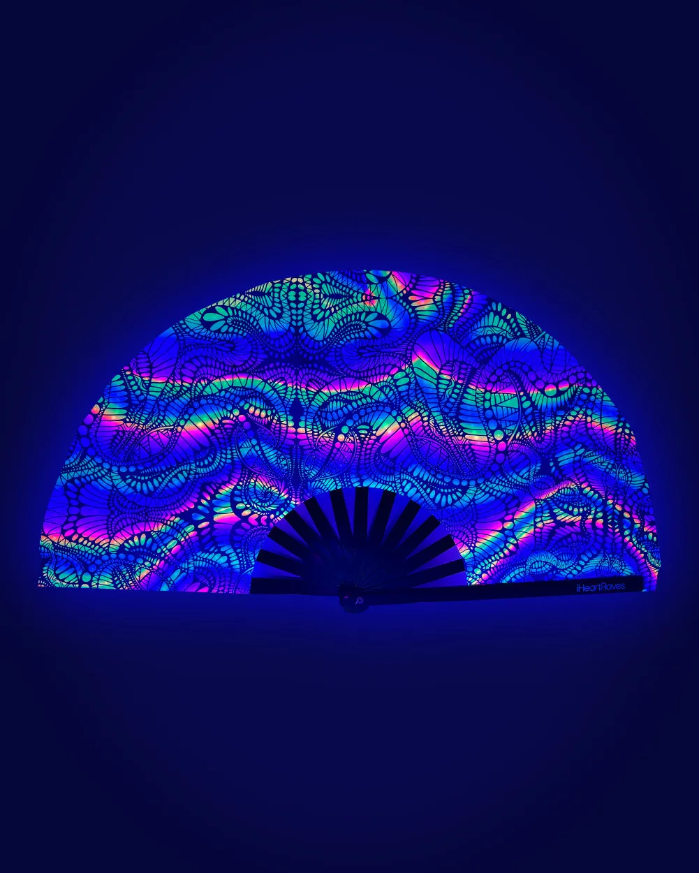Disco Deity Rainbow Reflective Hand Fan sold by iHeartRaves product image thumbnail 2