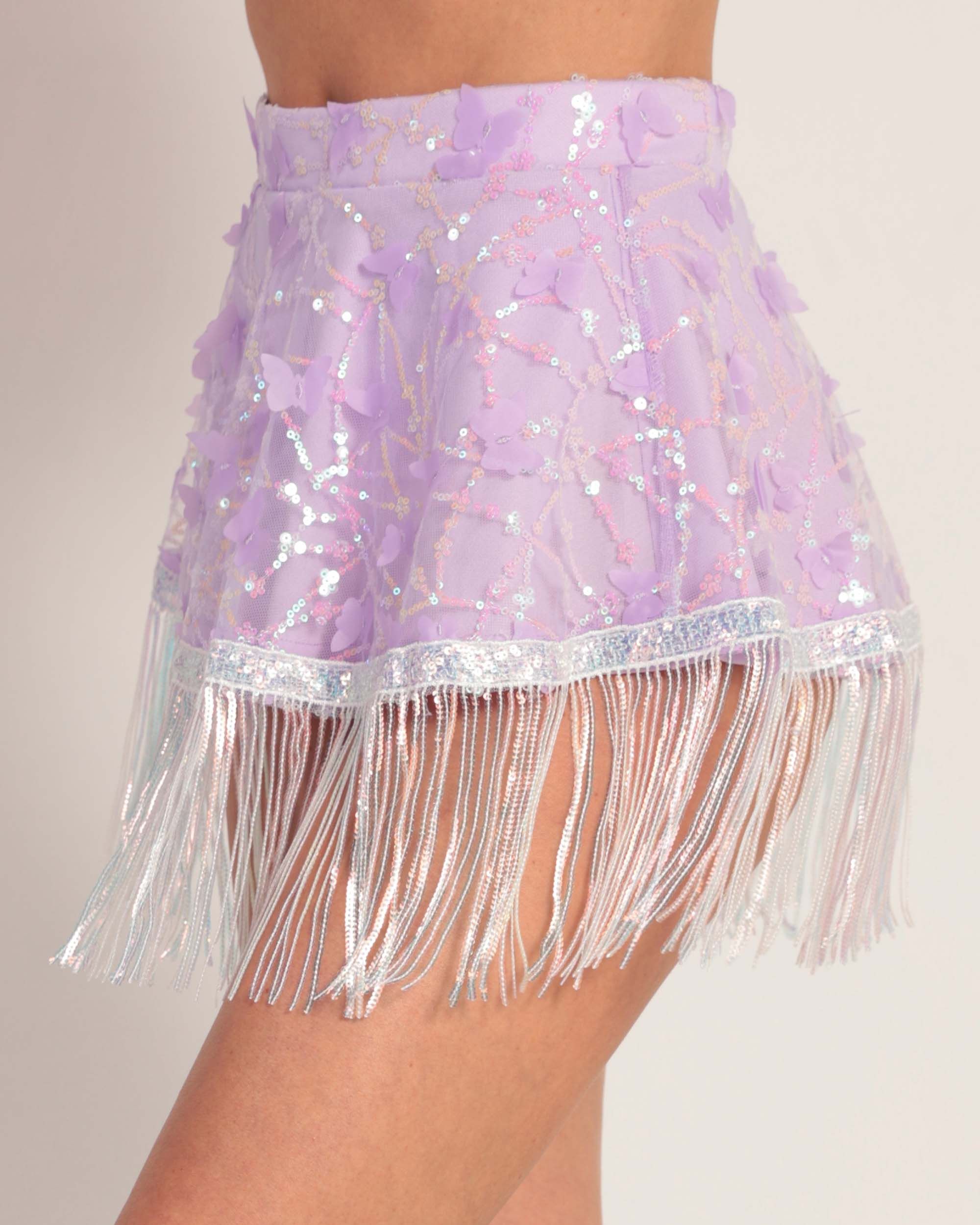 Enchanted Butterfly Fringe Skirt sold by iHeartRaves product image thumbnail 4