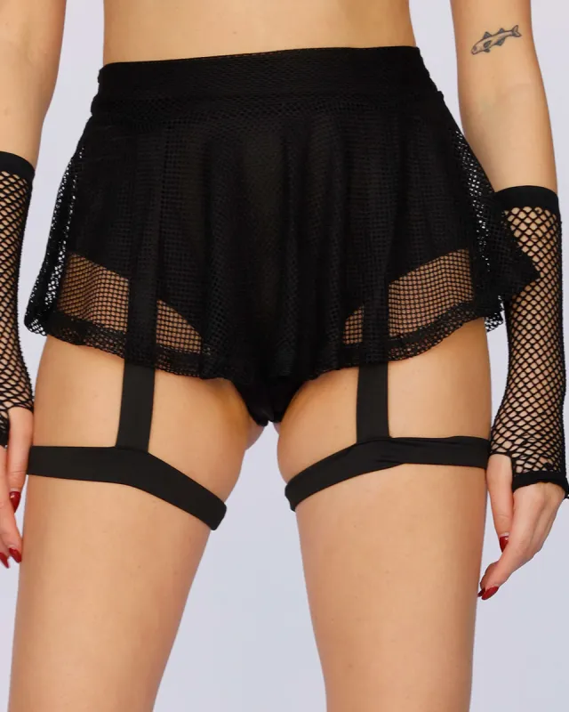 Freaky Fishnet Mini Skirt sold by iHeartRaves
