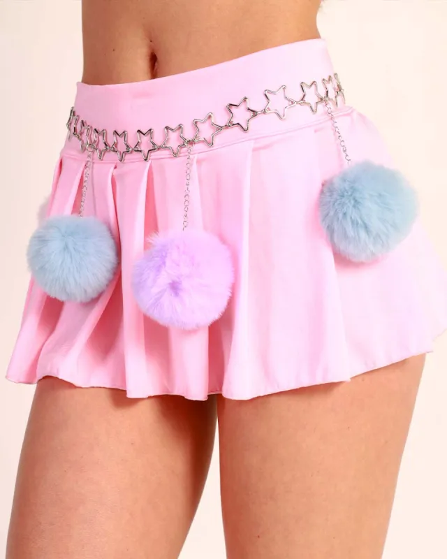 Wish on a Star Belly Chain with Fur Ball Charms sold by iHeartRaves