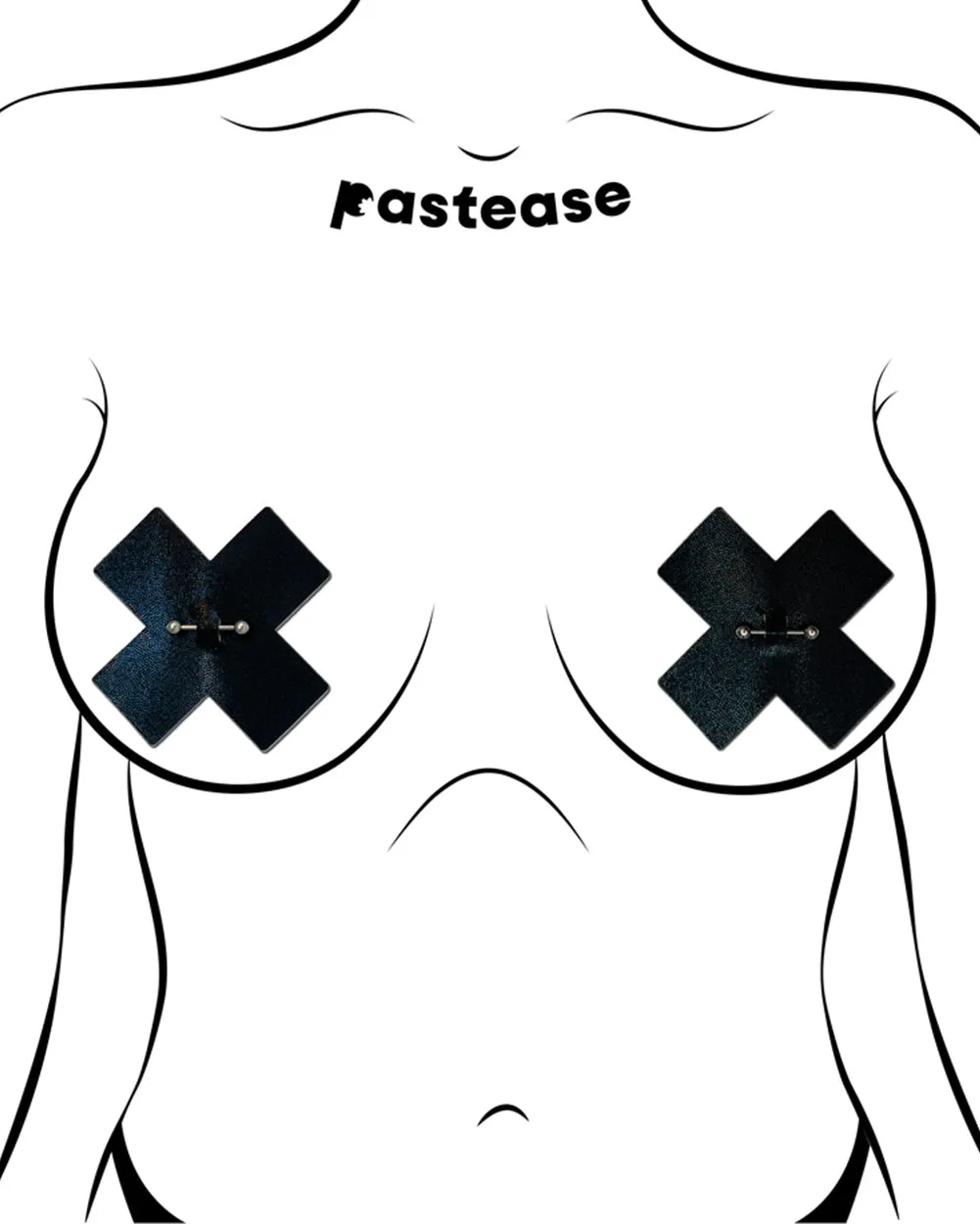 Pastease X Marks the Spot Cross Pierced Pasties sold by iHeartRaves product image thumbnail 2