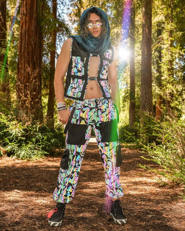 Fantastic Fungi Rainbow Reflective Joggers sold by iHeartRaves