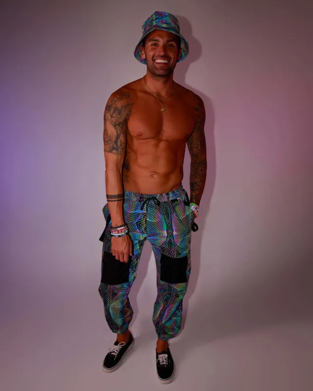 Deep Night Rainbow Reflective Joggers sold by iHeartRaves