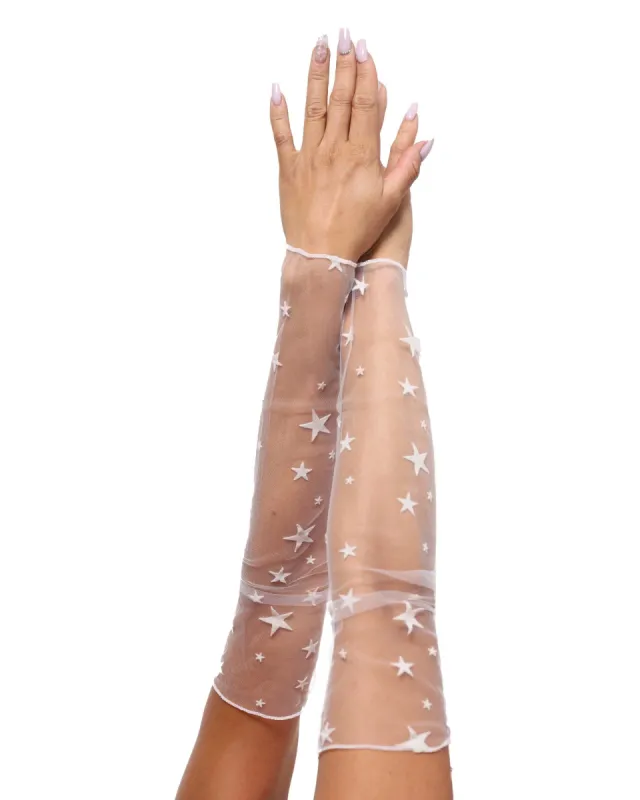 White Star Shine Mesh Arm Warmers sold by iHeartRaves