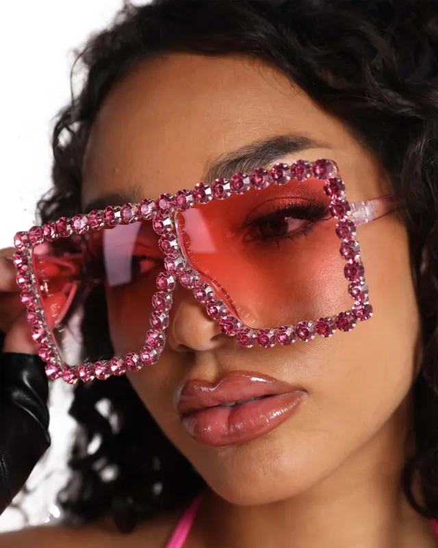 You Wish Bish Rhinestone-Studded Glasses sold by iHeartRaves