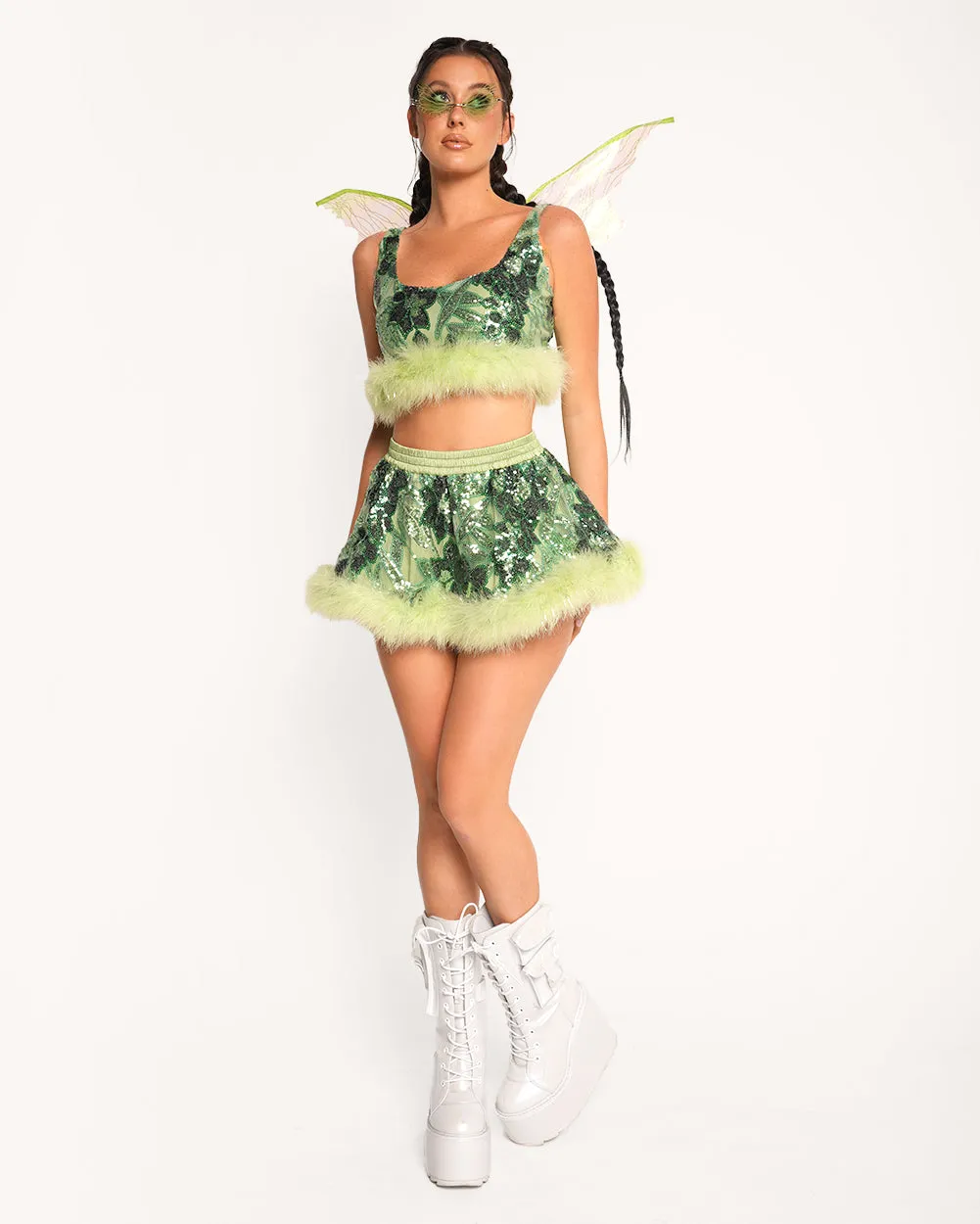 Forest Fairytale Marabou Top sold by iHeartRaves product image thumbnail 3