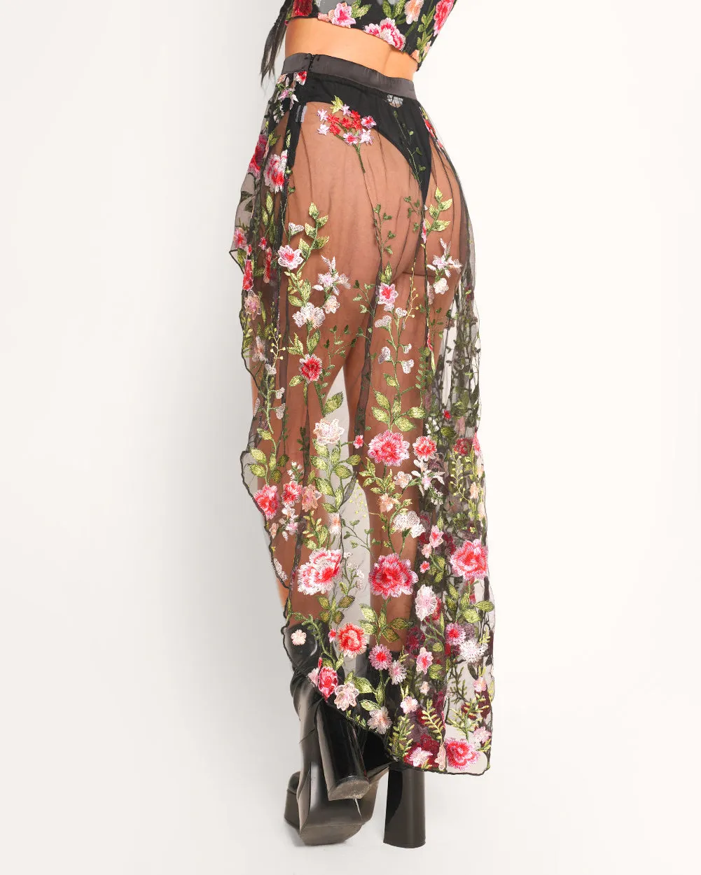 Forest Nymph Floral High Low Skirt sold by iHeartRaves product image thumbnail 3