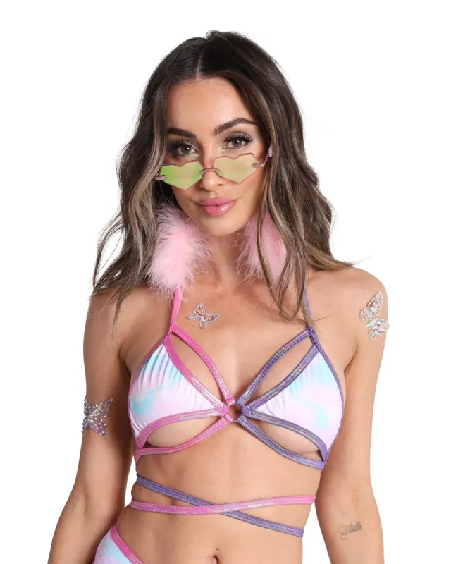 Rolita Couture x iHR Astral Angel Butterfly Kisses Wrap Top sold by iHeartRaves