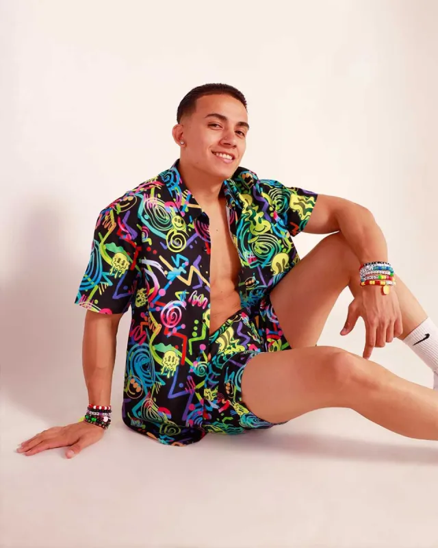 Technicolor Tripp Men's Camp Shirt sold by iHeartRaves