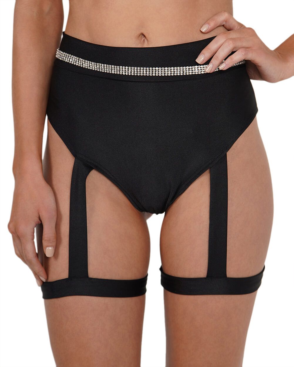 Touch of Glam Rhinestone Chain Belt sold by iHeartRaves