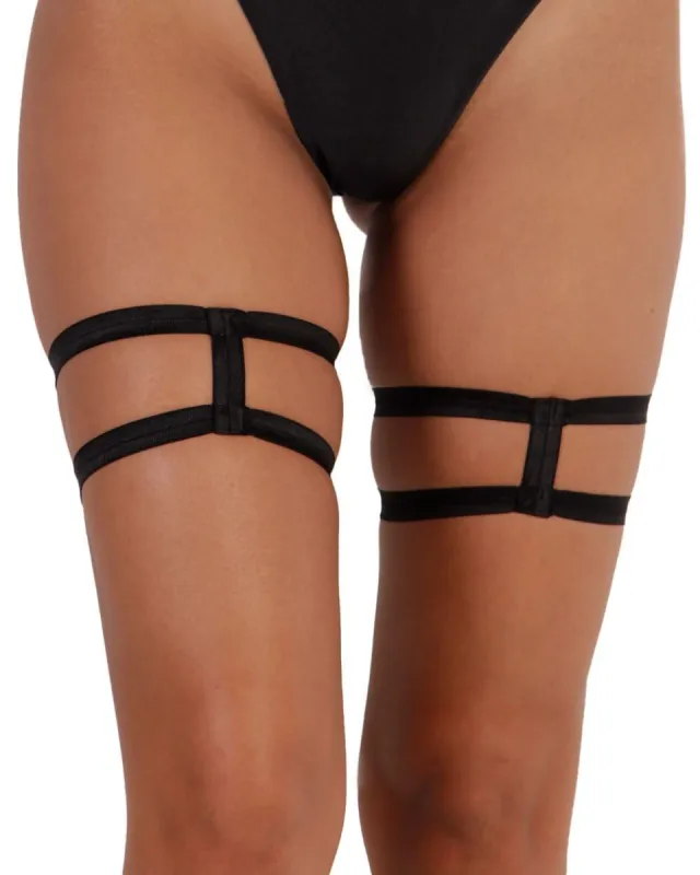 Harness Leg Garters - Black sold by iHeartRaves