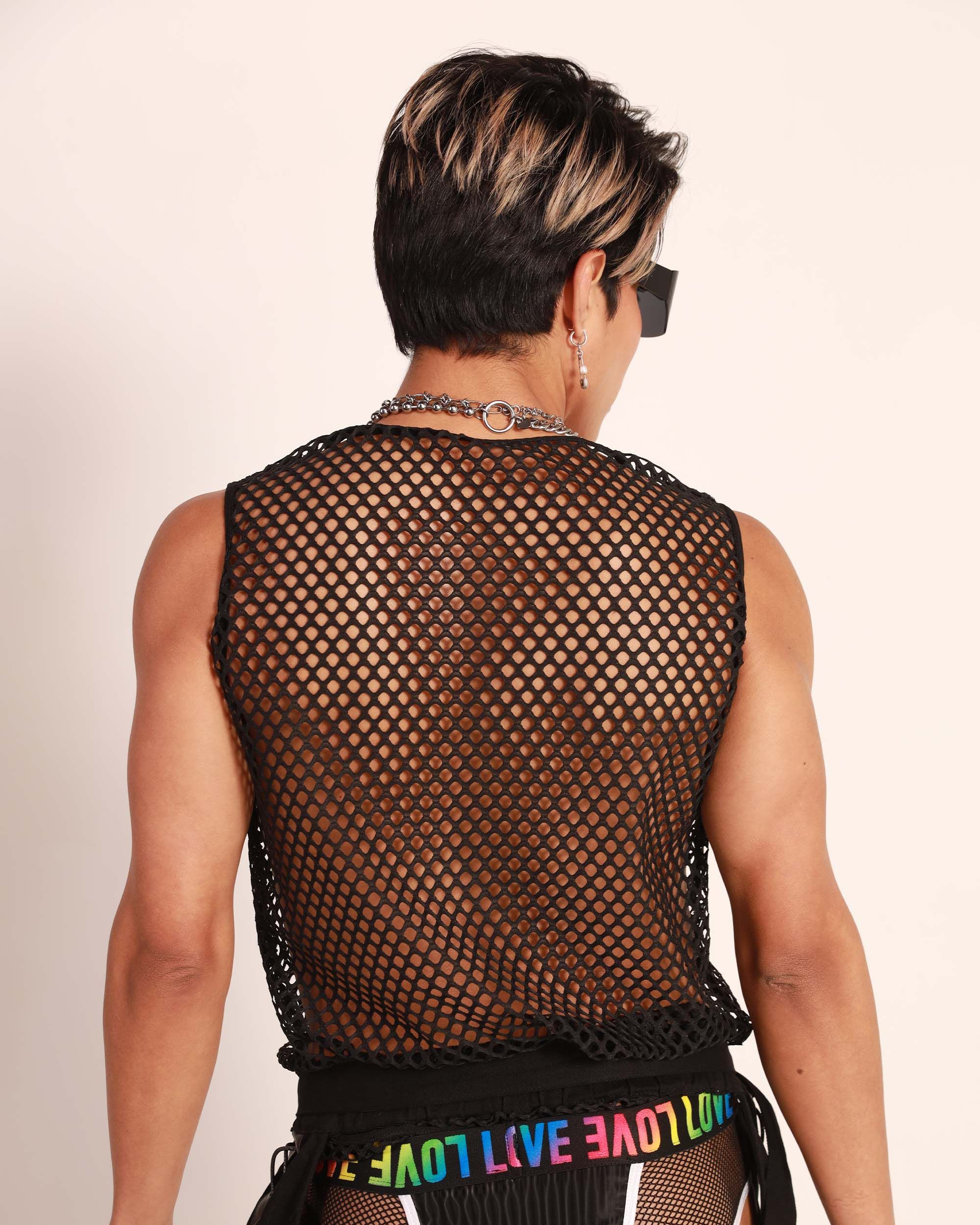 Unisex Sensations Fishnet Tank sold by iHeartRaves product image thumbnail 4
