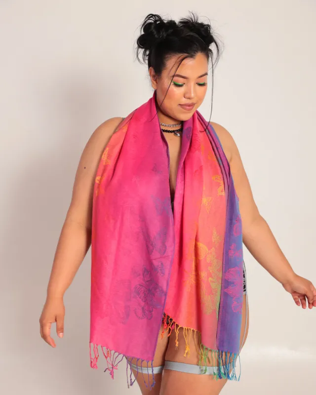 Butterflies Flying Ombre Pashmina sold by iHeartRaves