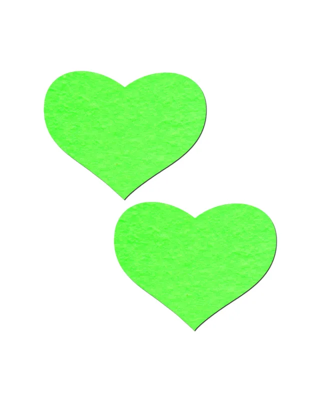 Pastease Love Glow-In-The-Dark Heart Pasties sold by iHeartRaves