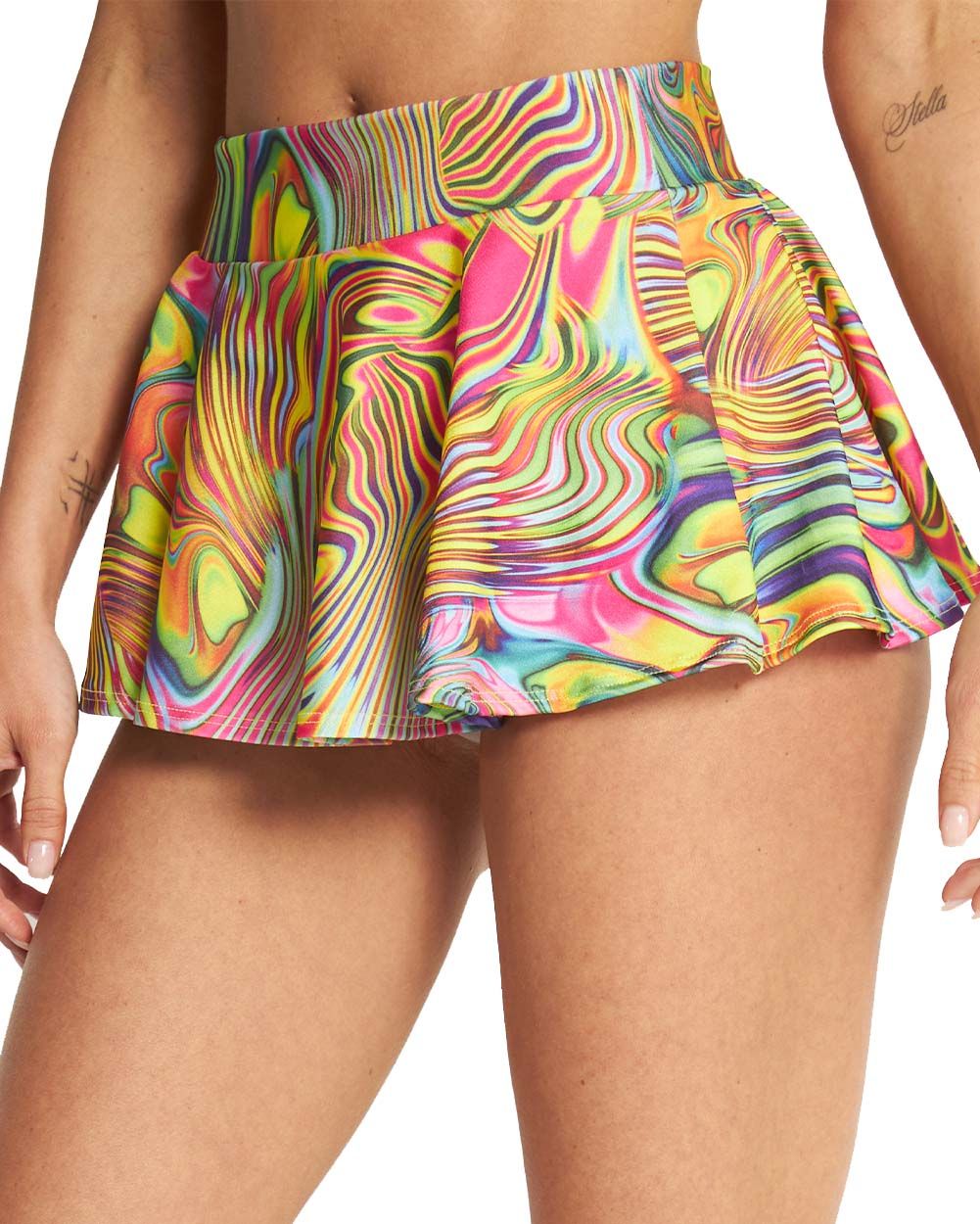 Rainbow Burst Skater Skirt sold by iHeartRaves product image thumbnail 2