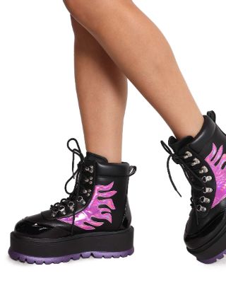 KOI Helios Hologram Flame Boots sold by iHeartRaves