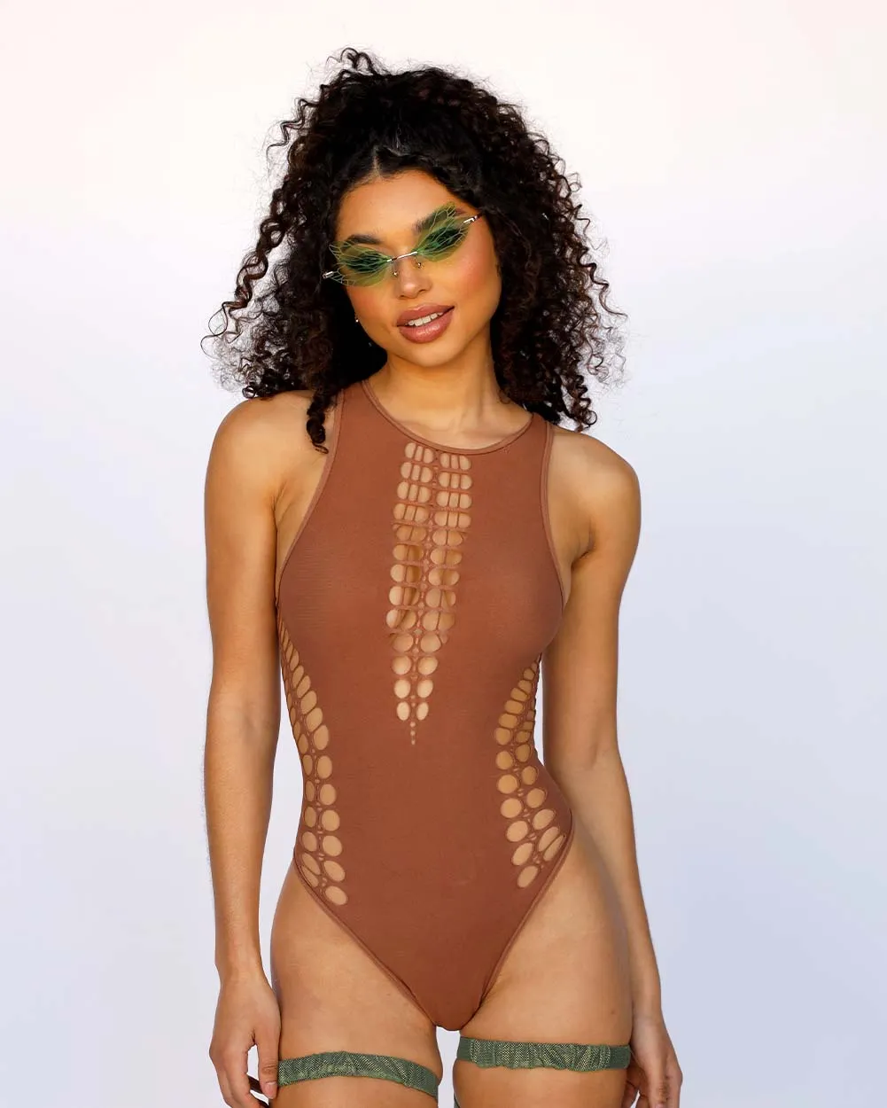 Barricade Baddie Cutout Bodysuit sold by iHeartRaves