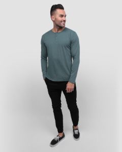 Long Sleeve Henley Tee - Non-Branded sold by iHeartRaves