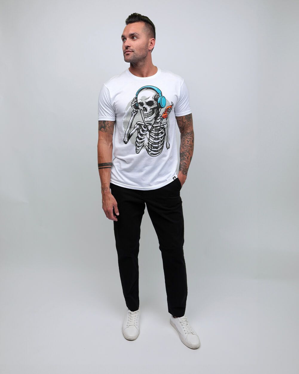 Skeletal Beats Tee sold by iHeartRaves product image thumbnail 3