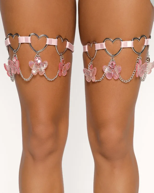 Secret Admirer Pair Butterfly Leg Garters sold by iHeartRaves