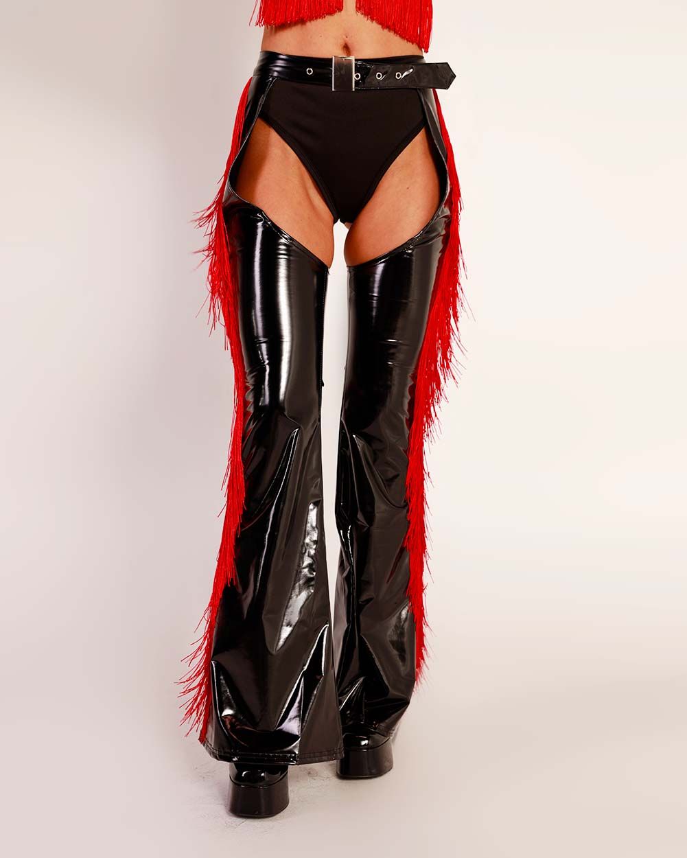 Rodeo Raver Vinyl Fringe Chaps sold by iHeartRaves product image thumbnail 2