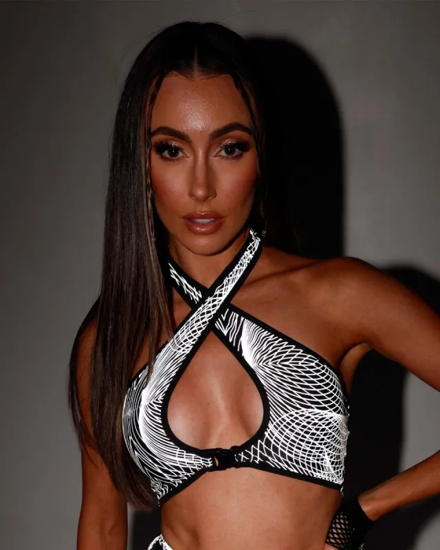 Flashbang Matrix Reflective Buckle Top sold by iHeartRaves