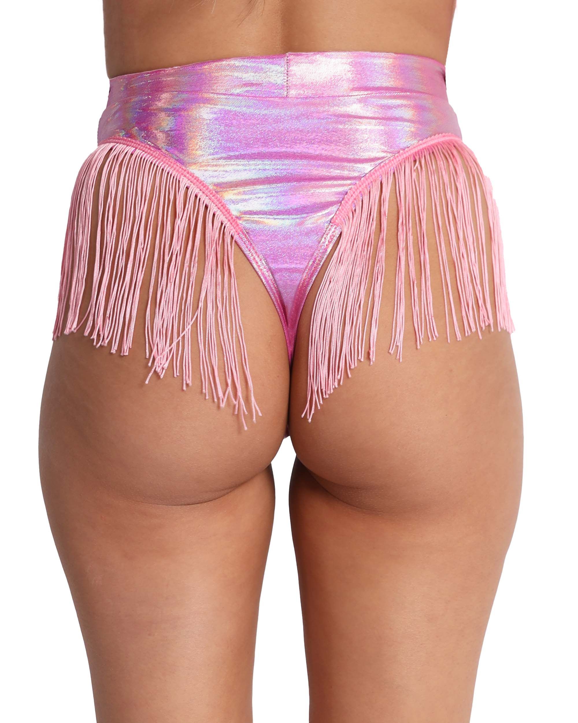 Rolita Couture x iHR Sky's the Limit Holo Fringe Bootylicious Bottoms sold by iHeartRaves product image thumbnail 4