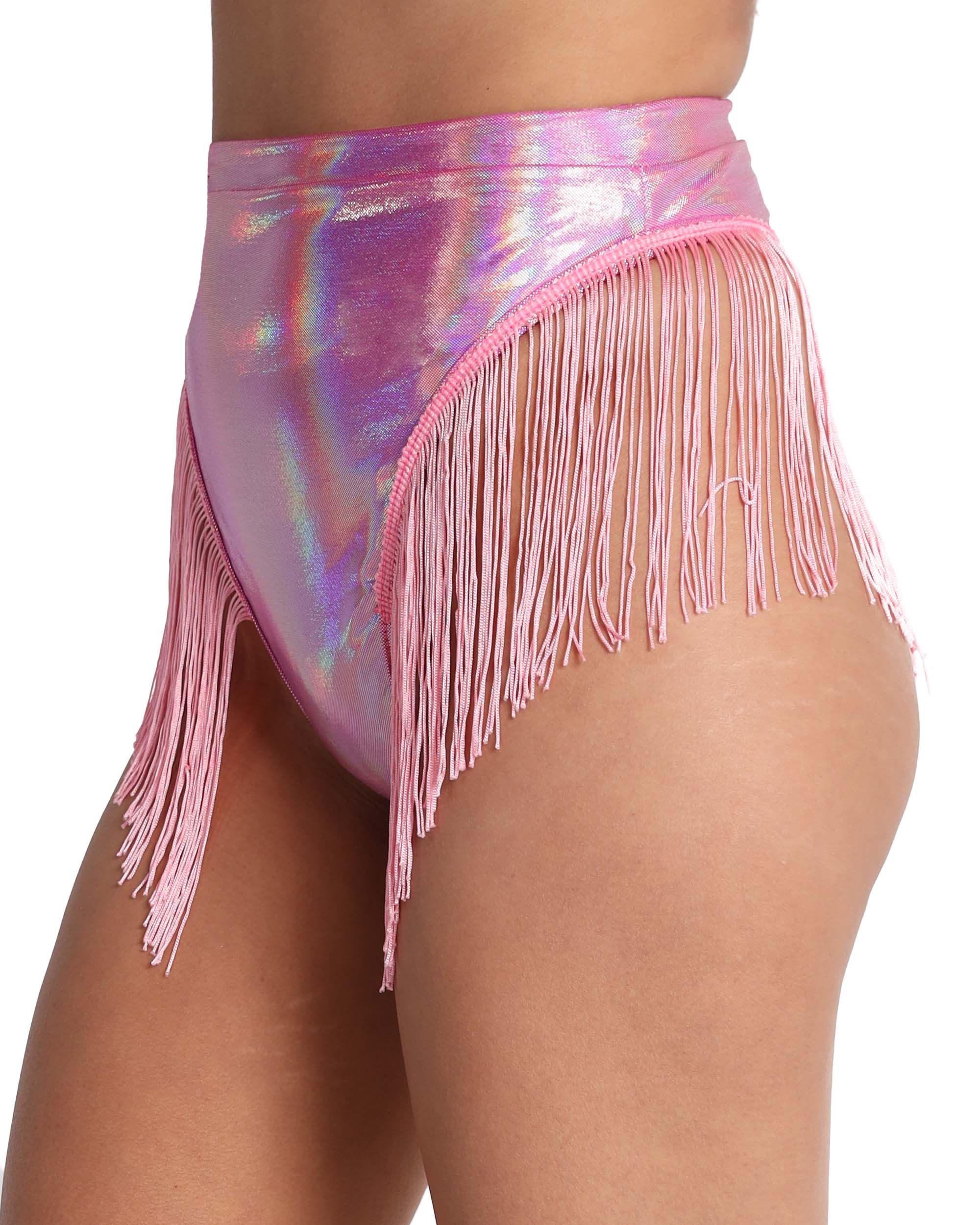 Rolita Couture x iHR Sky's the Limit Holo Fringe Bootylicious Bottoms sold by iHeartRaves product image thumbnail 2